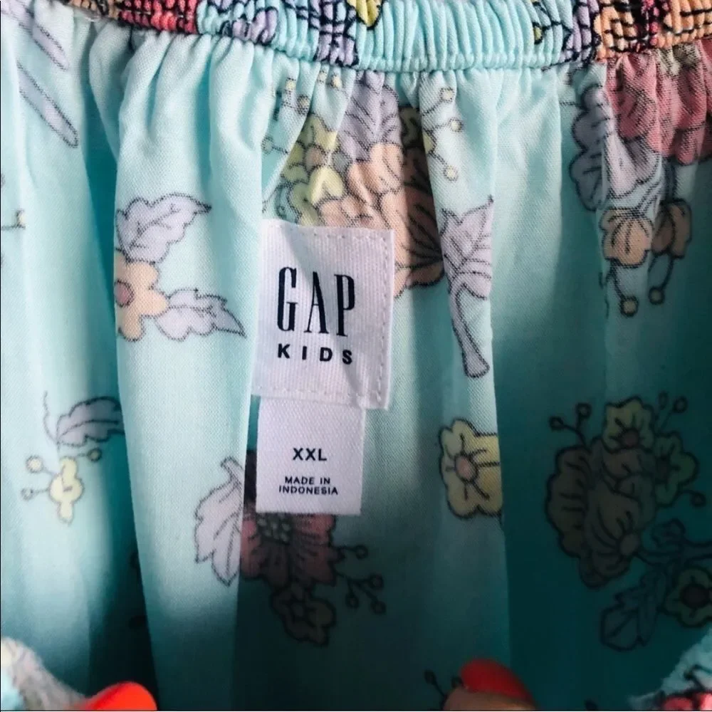 Gap Floral Aqua Blue Dress